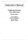 Solutions manual Exploring Strategy: Text and Cases (11th Edition) Gerry Johnson