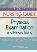 Bates nursing guide to physical examination and history taking 11th edition Test Bank | Complete Chapters| Rated A+