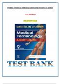 Test Bank for medical terminology shortcourse 11th edition by chabner with all chapter Questions and Detailed Correct Answers 100% Complete Solution Guaranteed success 