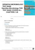 OPENSTAX MICROBIOLOGY TEST BANK OpenStax Microbiology THIS TEST BANK COVERS ALL CHAPTERS 1-26 OF THE BOOK Complete Guide . 