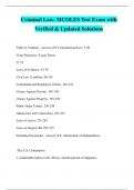 Criminal Law&colon; MCOLES Test Exam with Verified & Updated Solutions