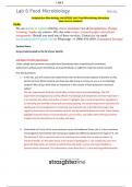 Straighterline Microbiology Lab BIO250L Lab 6 Food Microbiology Worksheet (New Version Updated)