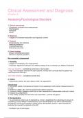 Summary -  Abnormal Psychology 314