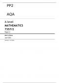 AQA A-level MATHEMATICS 7357&sol;2 Paper 2 JUNE 2023 FINAL MARK SCHEME