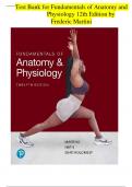Test Bank Fundamentals of Anatomy and Physiology 12th Edition by  Frederic Martini LATEST 
