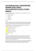 Hurst Readiness Exam 2&period; QUESTIONS AND ANSWERS LATEST UPDATE 2024&period;GUARANTEED SUCCESS&period; ATTAINED GRADE A&plus;