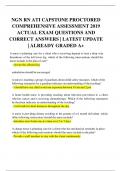 NGN RN ATI CAPSTONE PROCTORED COMPREHENSIVE ASSESSMENT 2019 ACTUAL EXAM QUESTIONS AND CORRECT ANSWERS | LATEST UPDATE | ALREADY GRADED A+