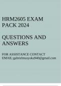 HRM2605 Exam pack 2024(Questions and answers)