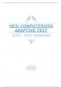 HESI COMPUTERIZED ADAPTIVE TEST &lpar;CAT&rpar; TEST BANKING