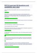 PHTLS post test 50 Questions and ANSWERS 2023 2024