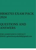 HRM3703 Exam pack 2024(Questions and answers)