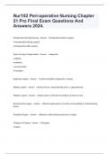 Nur102 Peri-operative Nursing Chapter 21 Pro Final Exam Questions And Answers 2024&period;