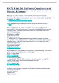 PHTLS 9th Ed&period; Self-test Questions and correct Answers