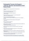 Prehospital Trauma Life Support &lpar; PHTLS &rpar; Review Test Questions best Study Guide