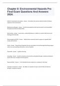 Chapter 8&colon; Environmental Hazards Pro Final Exam Questions And Answers 2024&period;