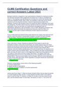 CLMS Certification Questions and correct Answers Latest 2023&period;