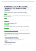 Rasmussen College MDC 1 Exam 1Questions and Answers Latest version