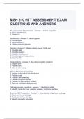 MSN 610 HTT ASSESSMENT EXAM QUESTIONS AND ANSWERS