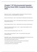 Chapter 7 ST &lpar;Environmental hazards&rpar; Practice Exam With Complete Solutions 2024&period;