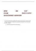 HESI RN CAT EXAM2022 V1&V2 QUESTIONS& ANSWERS&period;