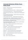 Colorado Esthetician Written Exam Study Guide