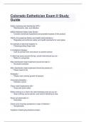 Colorado Esthetician Exam II Study Guide&period;