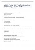 AORN Periop 101  Post Test Questions And Quality Answers 2024&period;