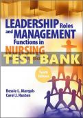 Test Bank Leadership Roles & Management Functions In Nursing 10th Edition Marquis Huston 2024 A+ RATED