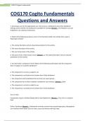 COG170 Cogito Fundamentals Questions and Answers