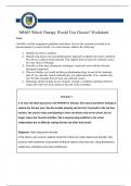 NR 605 Week 5 Assignment : Which Therapy Would You Choose? Worksheet