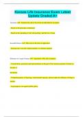 Kansas Life Insurance Exam Latest Update Graded A&plus;