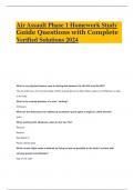 Air Assault Phase 1 Homework Study Guide Questions with Complete Verified Solutions 2024