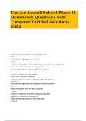 The Air Assault School Phase II Homework Questions with Complete Verified Solutions 2024