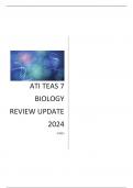 ATI TEAS 7  BIOLOGY  REVIEW UPDATE 2024-COMPLETE WITH ALL THE CORRECT ANSWERS VERIFIED GRADE A+