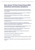 New Jersey 7A Pest Control Exam 2024 Questions and Answers &lpar;Graded A&rpar;