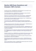 Section 609 Exam Questions and Answers 100&percnt; Correct&period;