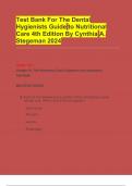 Test Bank For The Dental Hygienists Guide to Nutritional Care 4th Edition By Cynthia A&period; Stegeman 2024