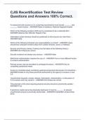 CJIS Recertification Test Review Questions and Answers 100&percnt; Correct&period;