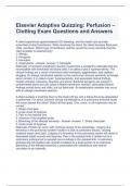 Elsevier Adaptive Quizzing Perfusion &ndash; Clotting Exam Questions and Answers