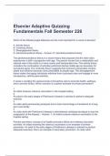 Elsevier Adaptive Quizzing Fundamentals Fall Semester 226 Exam