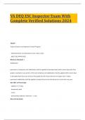 VA DEQ ESC Inspector Exam With Complete Verified Solutions 2024