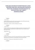 NURS 6502 ADVANCED PATHOPHYSIOLOGY LATEST MIDTERM EXAM 2022-2023&sol;WALDEN UNIVERSITY NURS 6502 ADVANCED PATHOPHYSIOLOGY ALL 100 QUESTIONS AND CORRECT ANSWERS&vert;AGRADE
