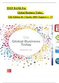 TEST BANK For Global Business Today, 12th Edition By Charles Hill, Complete Chapters 1 - 17, Newest Version