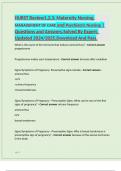 HURST Review1&comma;2&comma;3&colon; Maternity Nursing&comma; MANAGEMENT OF CARE and Psychiatric Nursing &vert; Questions and Answers&period;Solved By Expert&period; Updated 2024&sol;2025&period;Download And Pass&period;