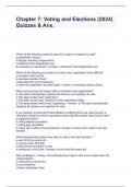 Chapter 7&colon; Voting and Elections &lpar;2024&rpar; Quizzes & Ans&period;