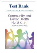 Test Bank for Community & Public Health Nursing: Evidence for Practice 3rd Edition by Rosanna DeM  ISBN:9781975111694 Complete Guide A+