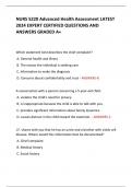 NURS 5220 Advanced Health Assessment LATEST 2024 EXPERT CERTIFIED QUESTIONS AND ANSWERS GRADED A&plus; 