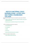 NUR 2513 MATERNAL-CHILD   NURSING EXAM 1 LATEST 2023-2024 FORM A//RASMUSSEN COLLEGE   What influences the changes in the types of care required to support maternal child health issues? 
