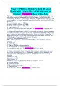 Aquifer Internal Medicine End of Case Questions Latest Update Questions an Correct Answers Guaranteed A&plus;