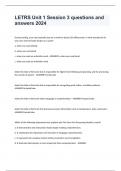LETRS Unit 1 Session 3 questions and answers 2024